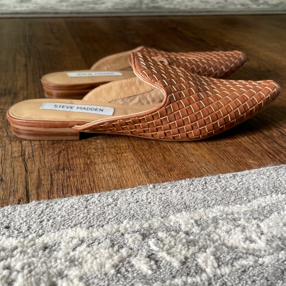 Steve Madden Mattis Mule in Cognac Faux Leather